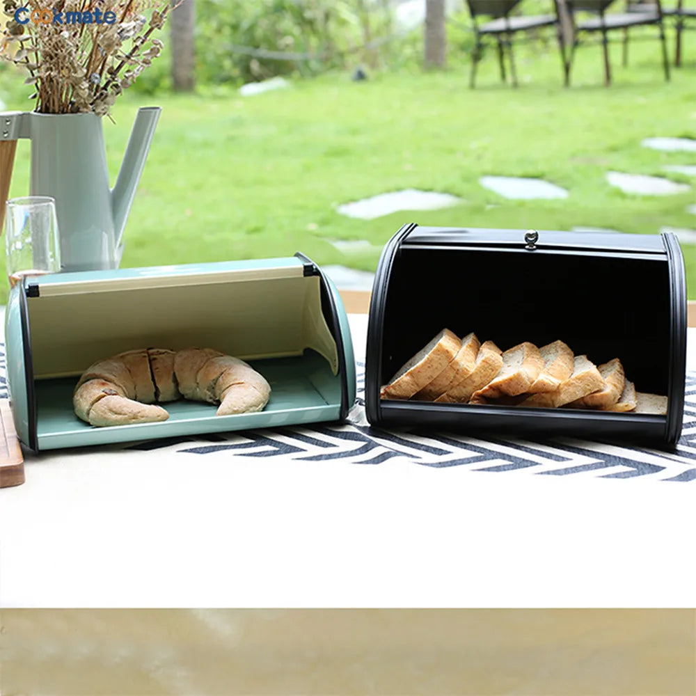 Bread Box with Clamshell Style Opening