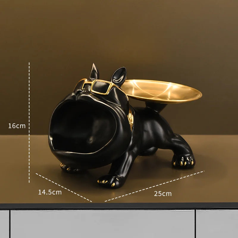Bulldog style resin sculpture for decoration