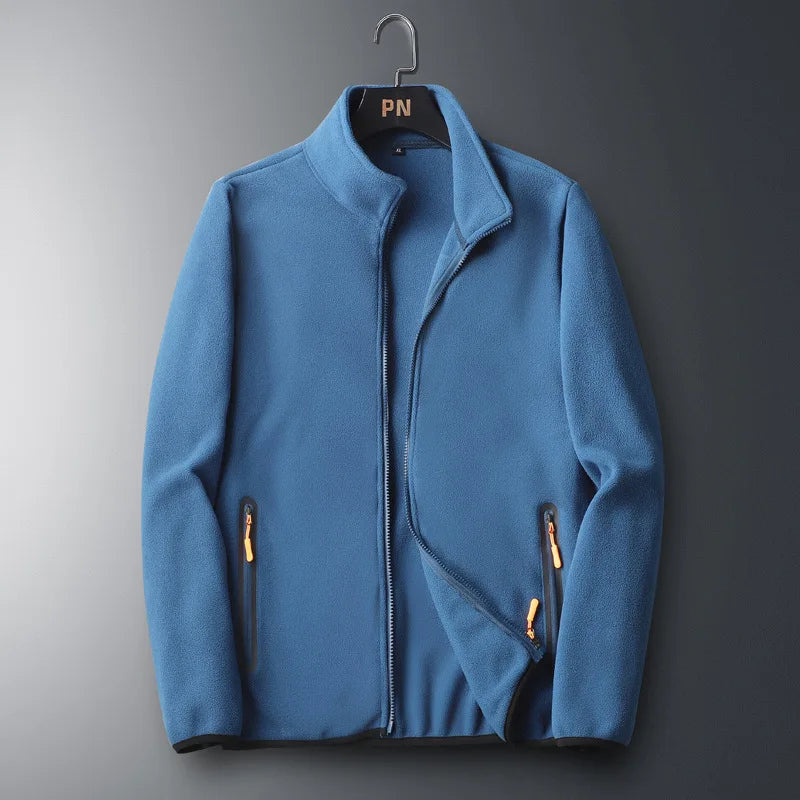 Plus Size Fashion Jacket with Zipper Pockets