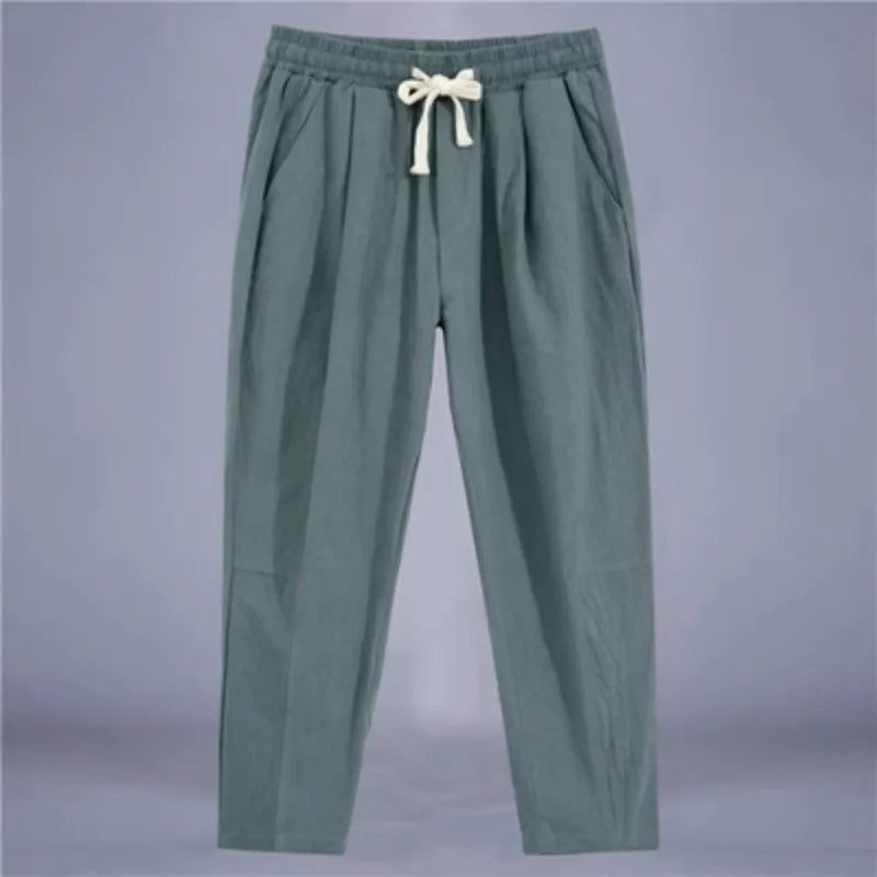 Men's Casual Cotton and Linen Pants