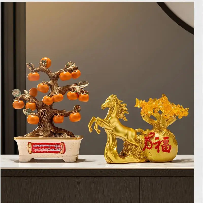 Elegant resin horse statue for home and office decoration
