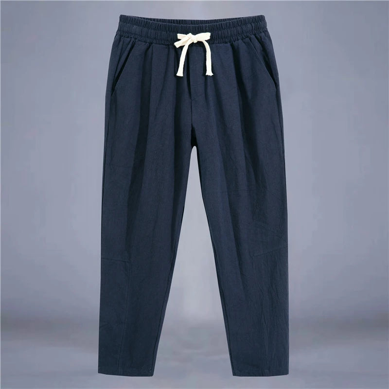 Men's Casual Cotton and Linen Pants