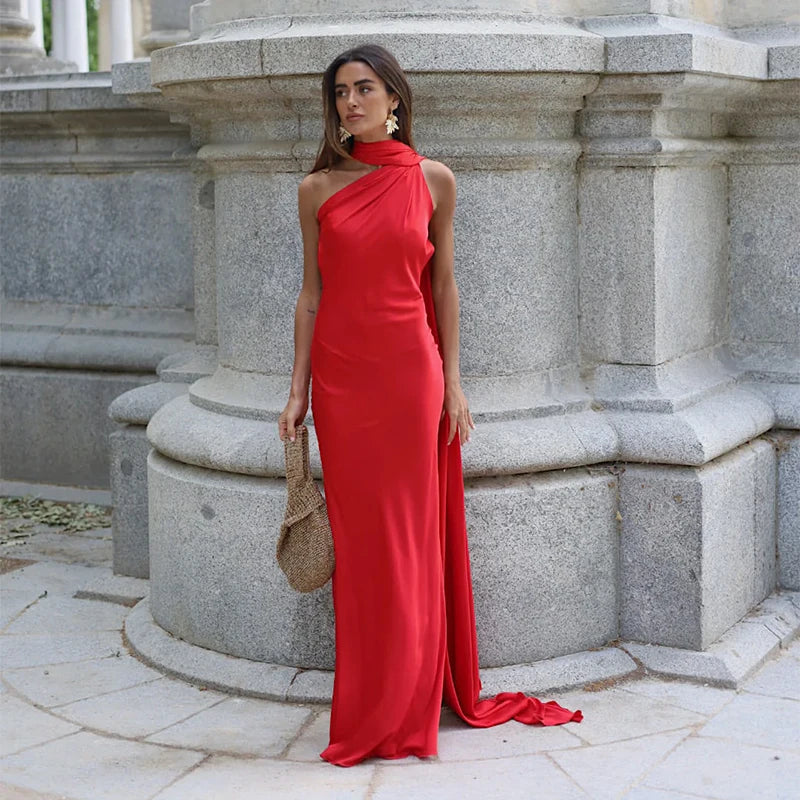 Elegant long female dress