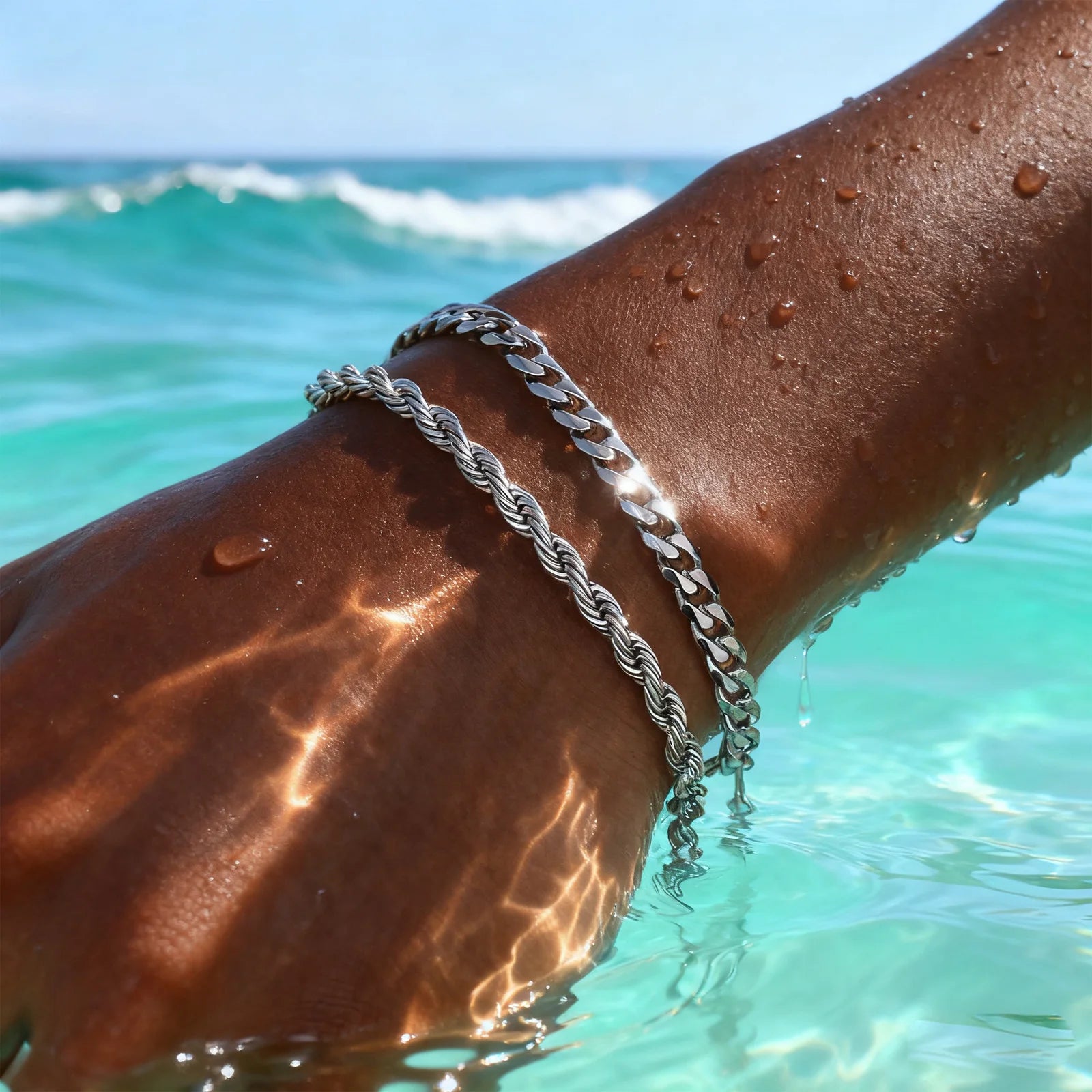 Set of 2 Stainless Steel Bracelets