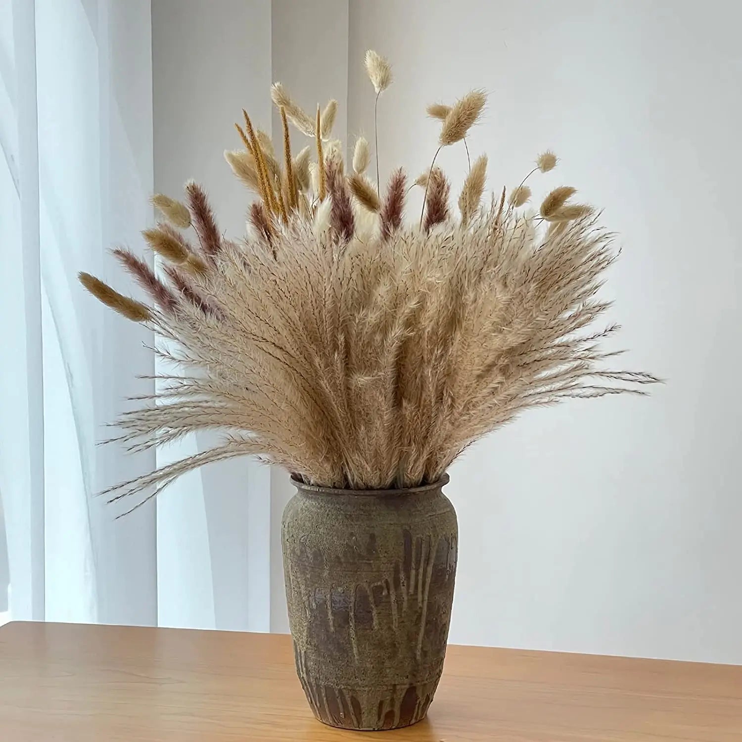 120 units of dried pampas grass for home and vintage decoration