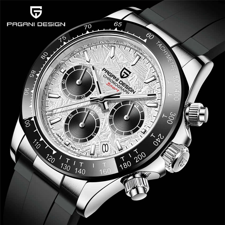 Luxury Retro Chronograph Watch with Sapphire