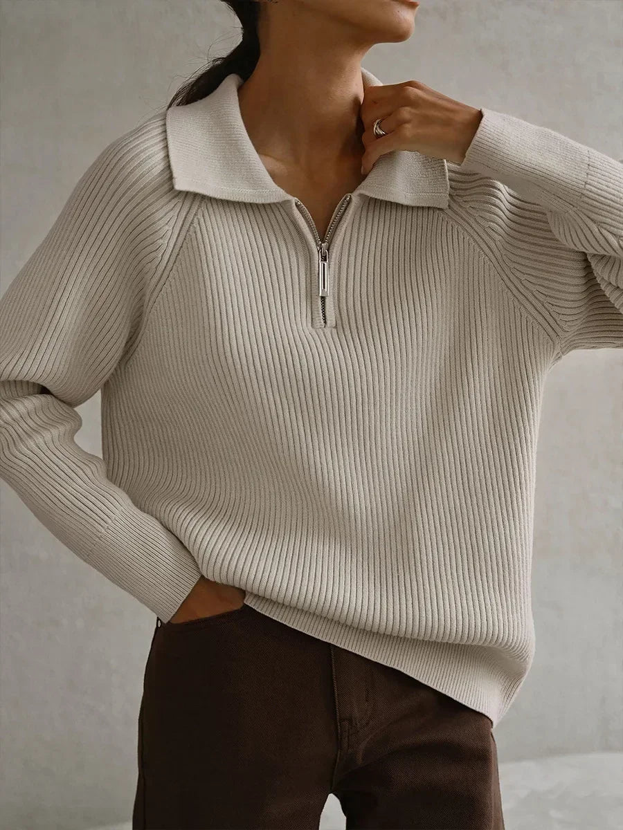 Casual Polo Neck Sweater