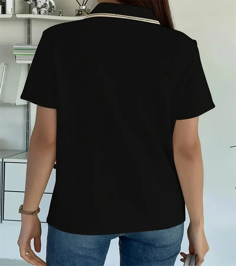 Stylish Button-Down T-Shirt