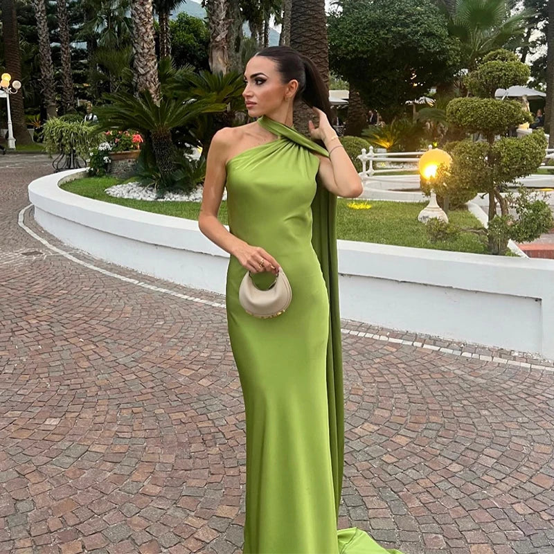 Elegant long female dress