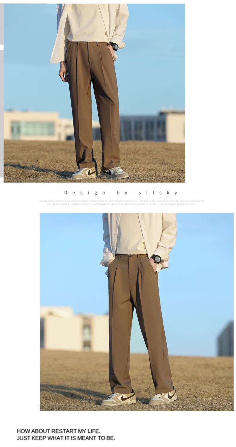 Oversized Suit Pants with Elastic Waist