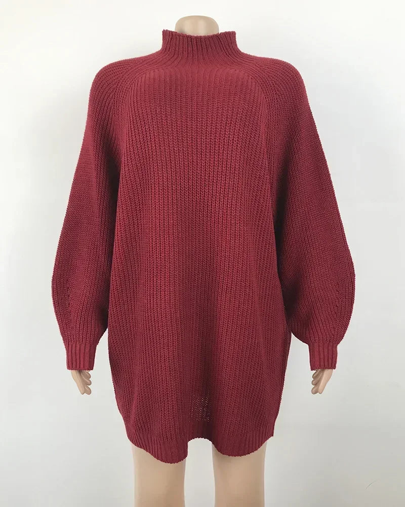 Vintage Long Sleeve Sweater Dress