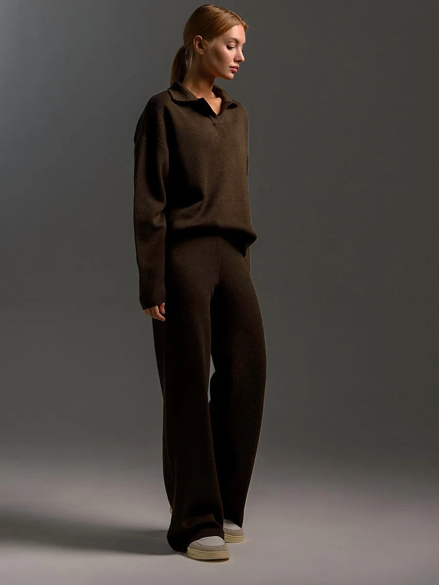 Thick Knit Winter Sweater and Pants Set