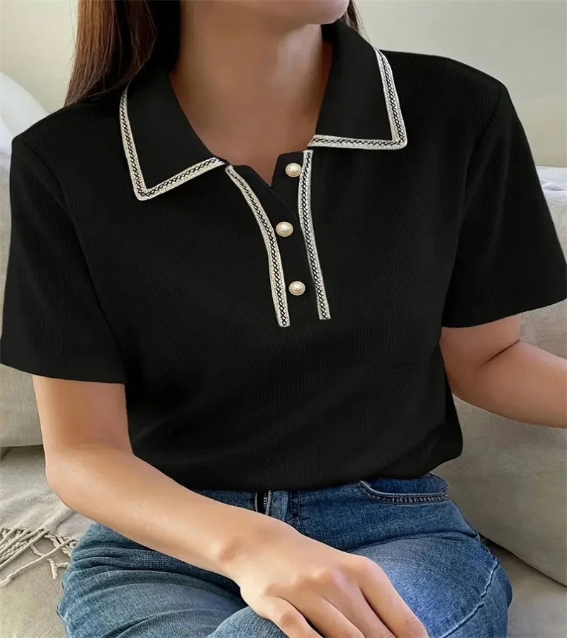 Stylish Button-Down T-Shirt