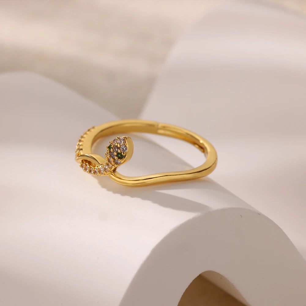 Snake Ring in 18K Gold Plated Stainless Steel