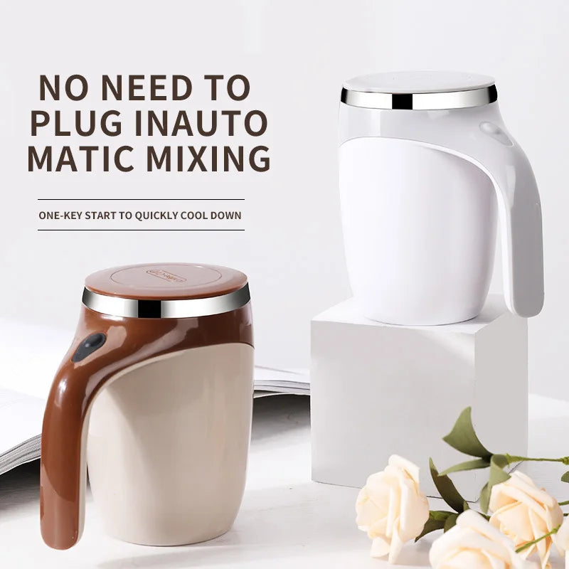 Stainless Steel Refillable Self-Stirring Mug