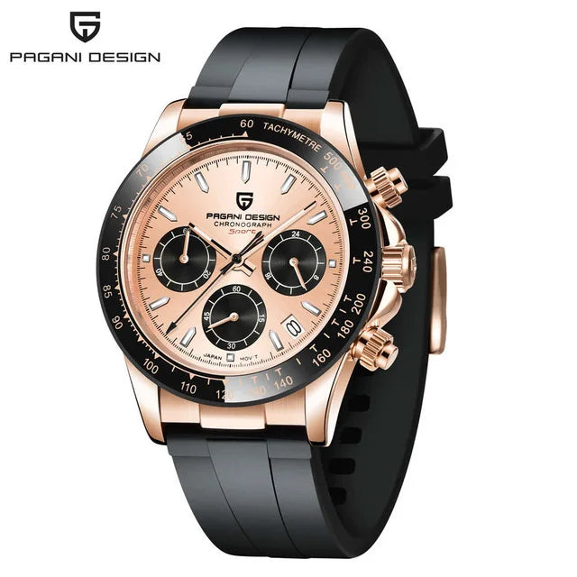 Luxury Retro Chronograph Watch with Sapphire