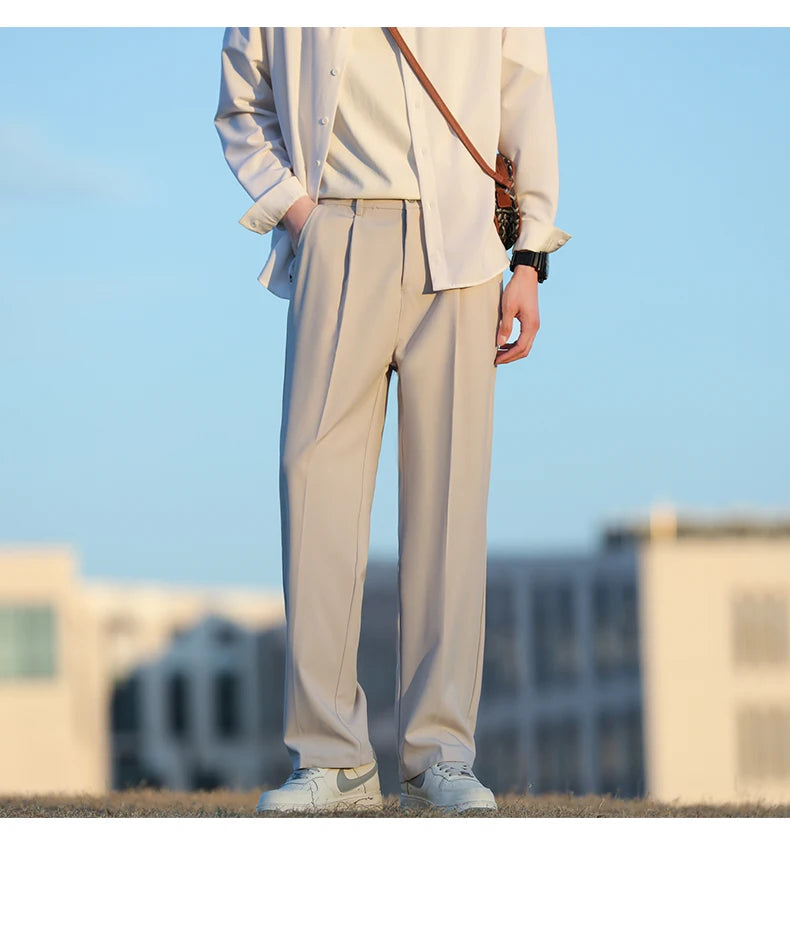 Oversized Suit Pants with Elastic Waist