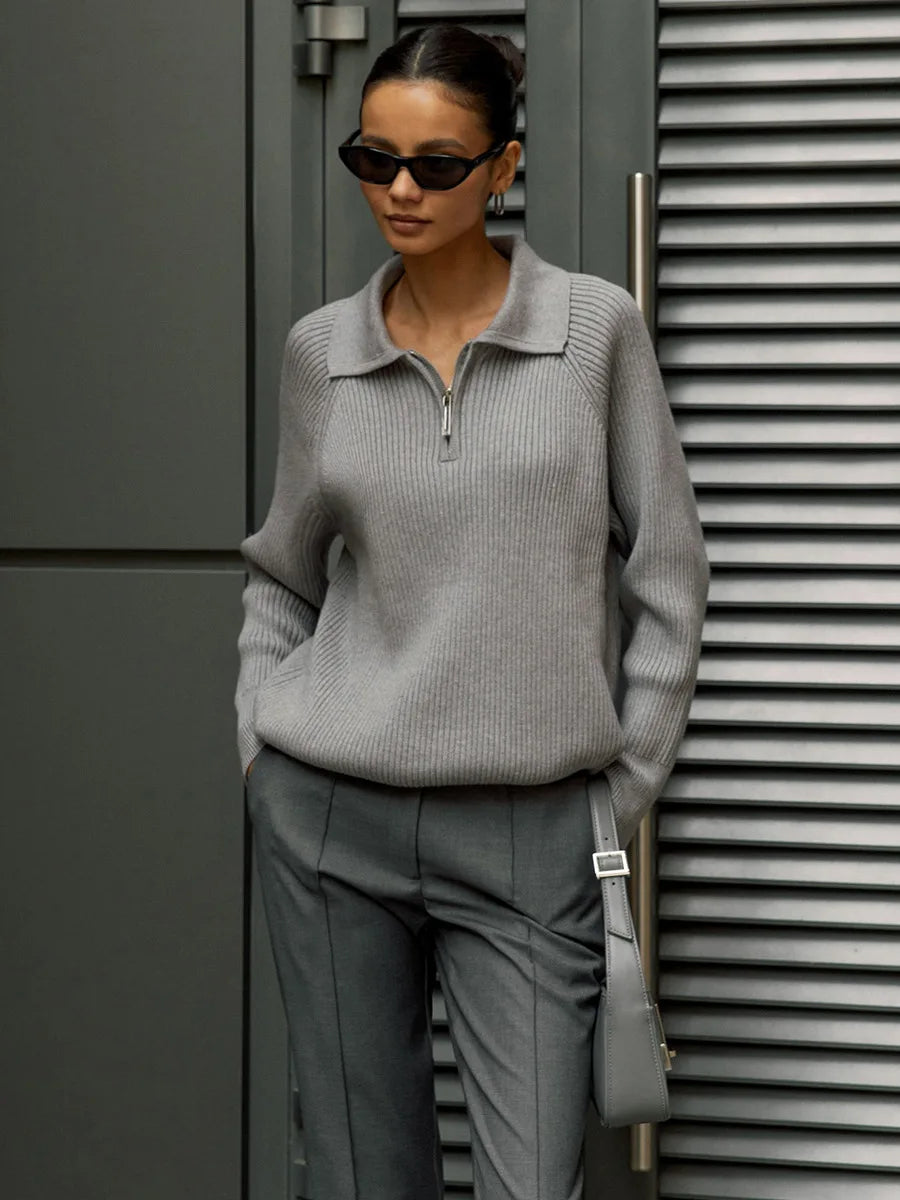 Casual Polo Neck Sweater