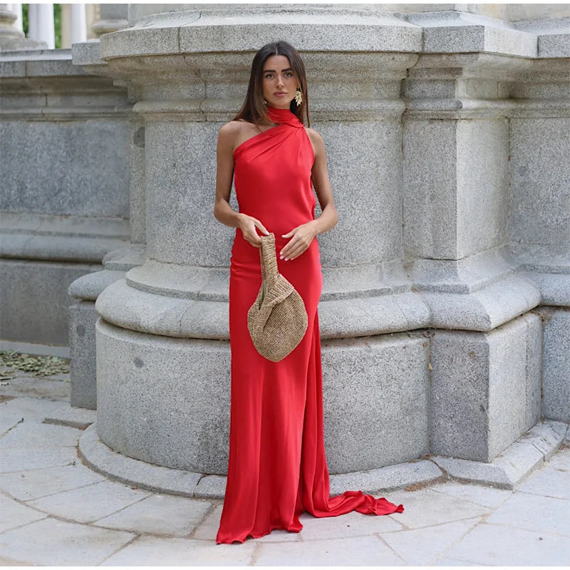 Elegant long female dress
