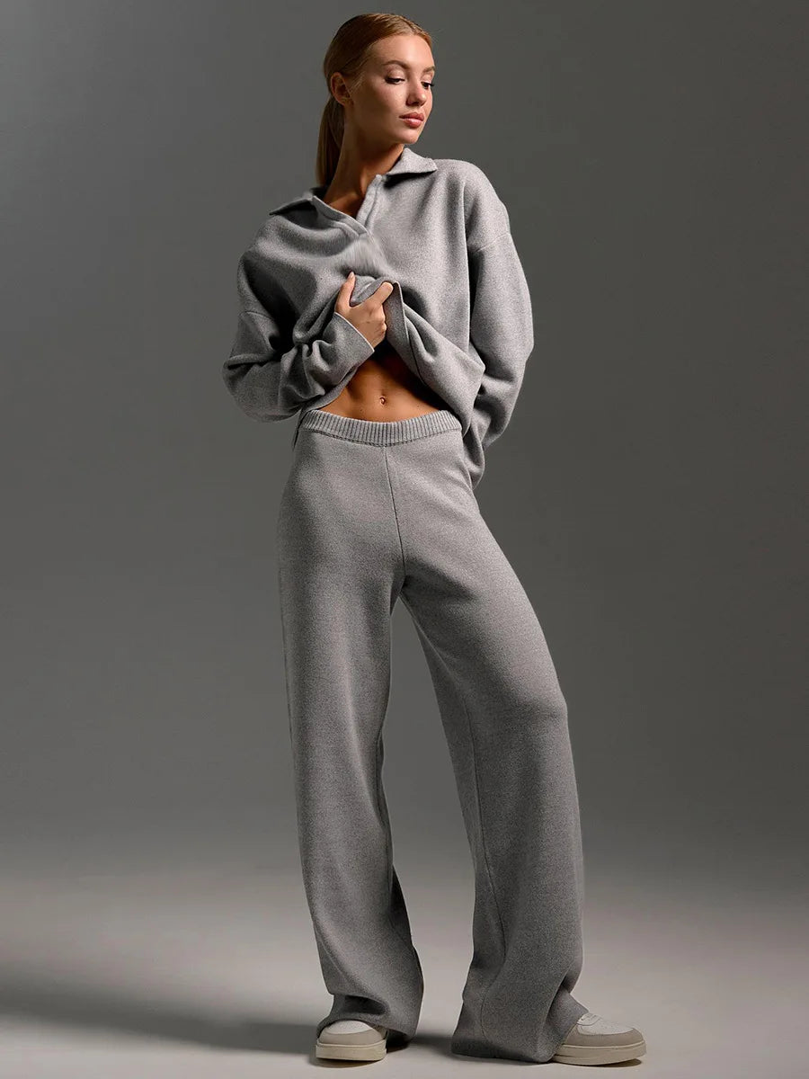 Thick Knit Winter Sweater and Pants Set