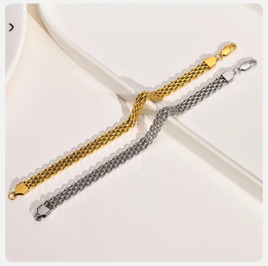 Stainless Steel Italian Mesh Chain Bracelet