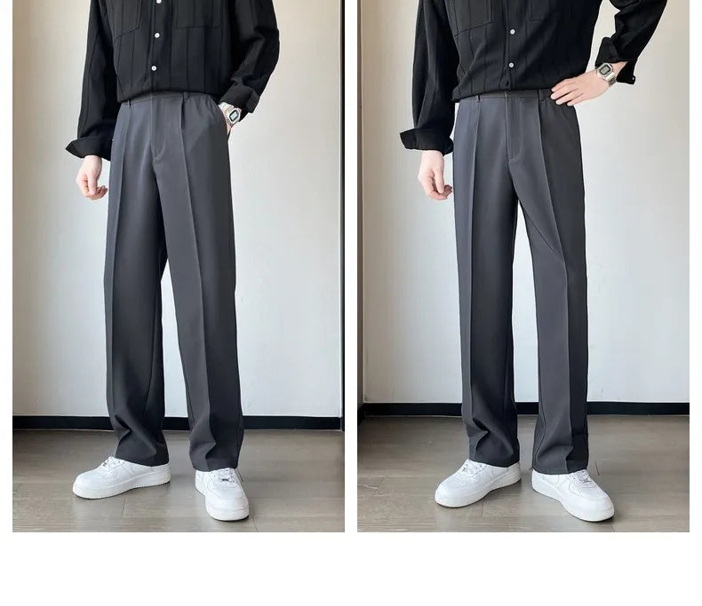 Oversized Suit Pants with Elastic Waist
