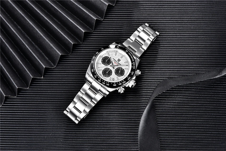 Luxury Retro Chronograph Watch with Sapphire