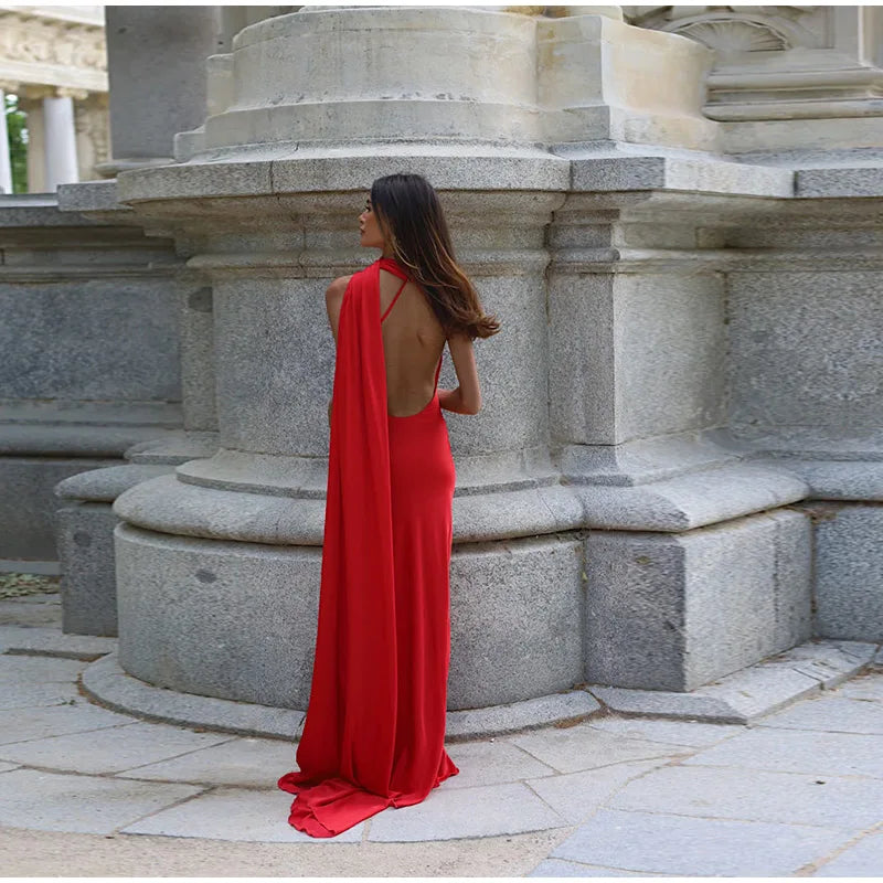 Elegant long female dress