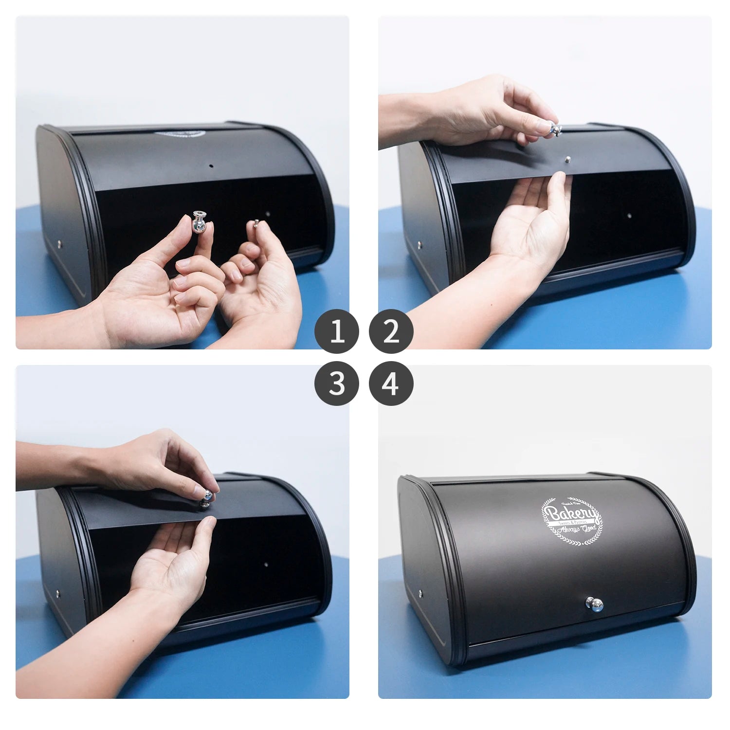 Bread Box with Clamshell Style Opening