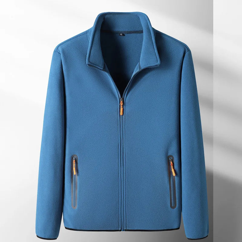 Plus Size Fashion Jacket with Zipper Pockets