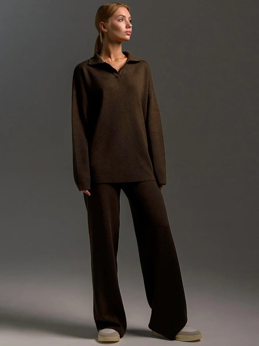 Thick Knit Winter Sweater and Pants Set