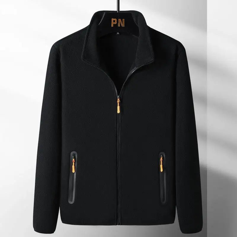 Plus Size Fashion Jacket with Zipper Pockets