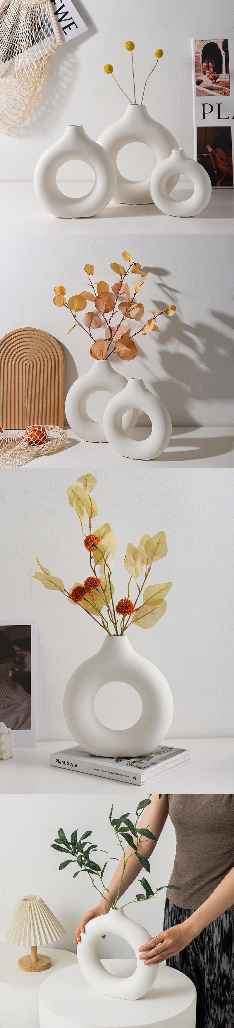 Decorative Plastic Vase for Living Room