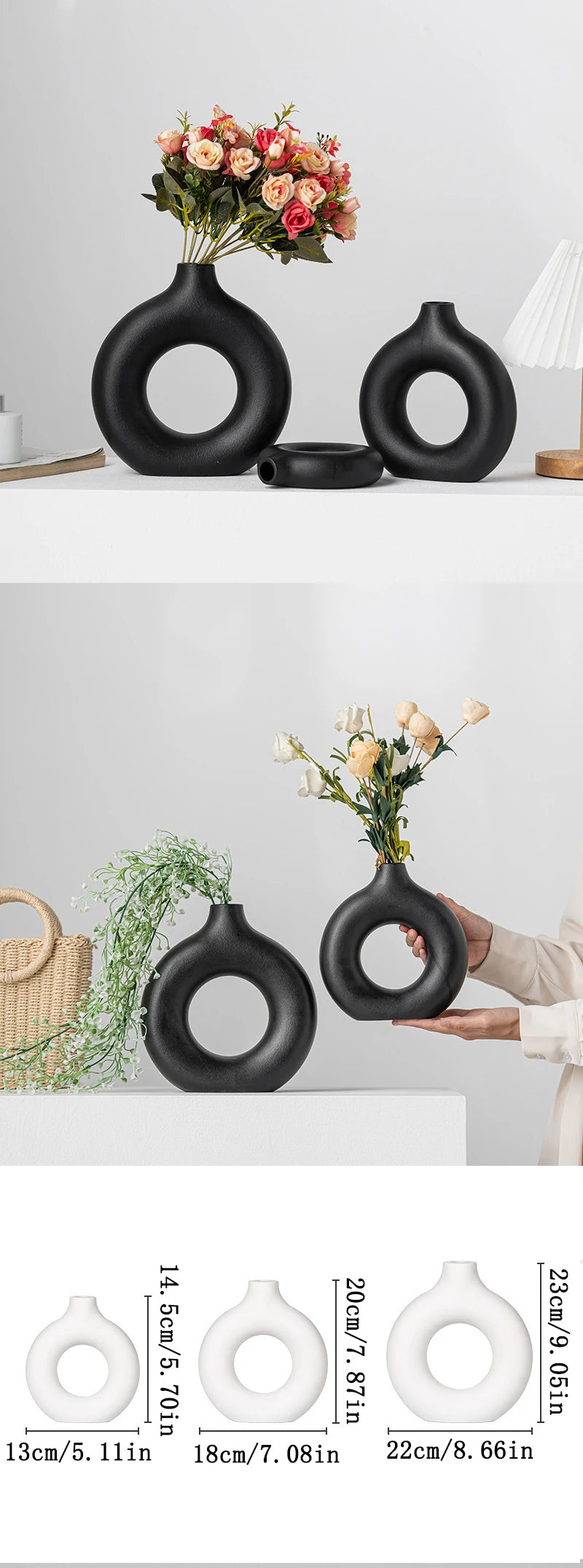 Decorative Plastic Vase for Living Room