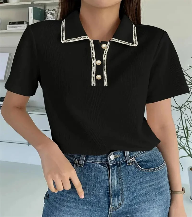 Stylish Button-Down T-Shirt