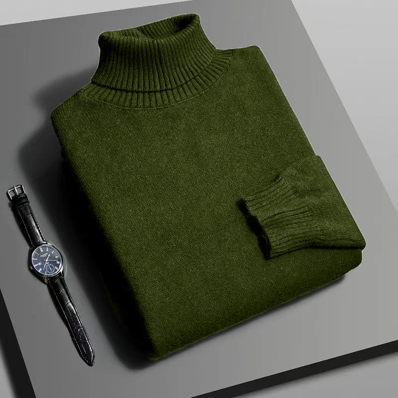 Slim Fit Turtleneck Sweater Premium Knit