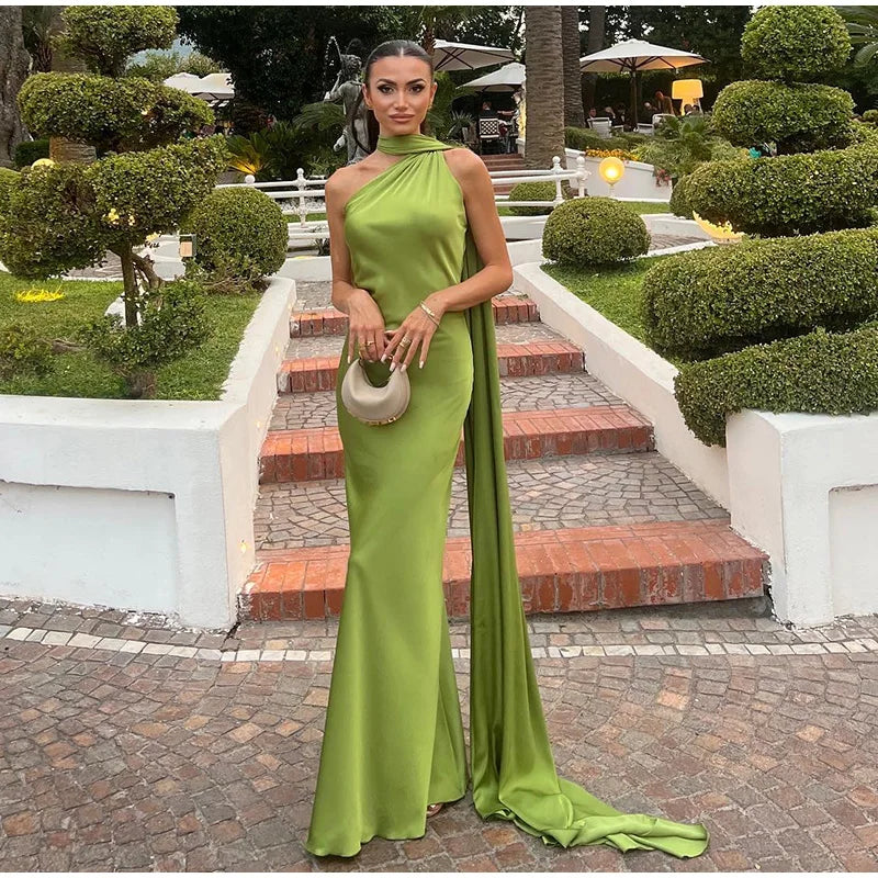 Elegant long female dress