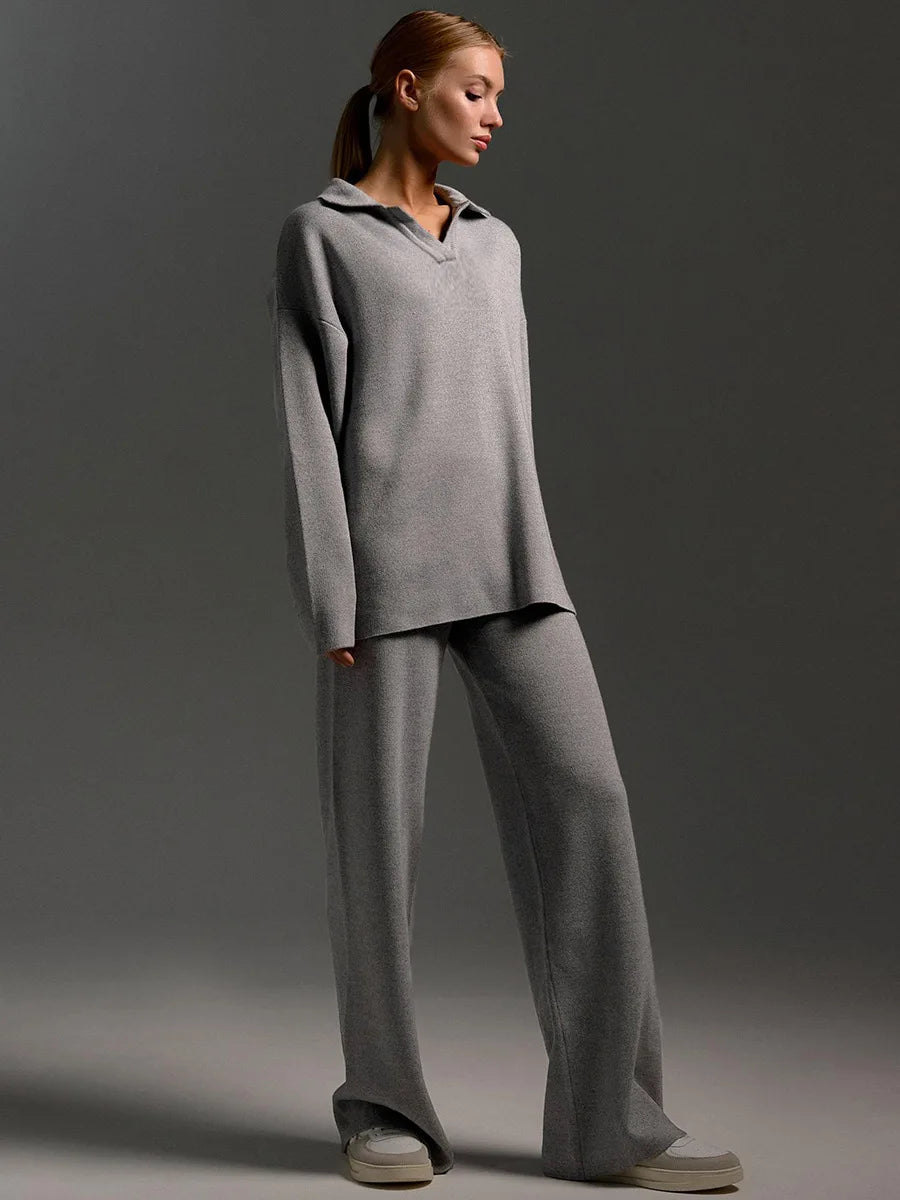 Thick Knit Winter Sweater and Pants Set
