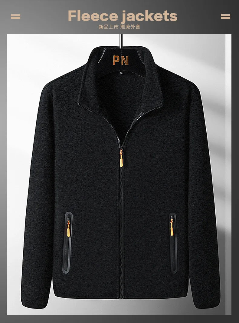 Plus Size Fashion Jacket with Zipper Pockets