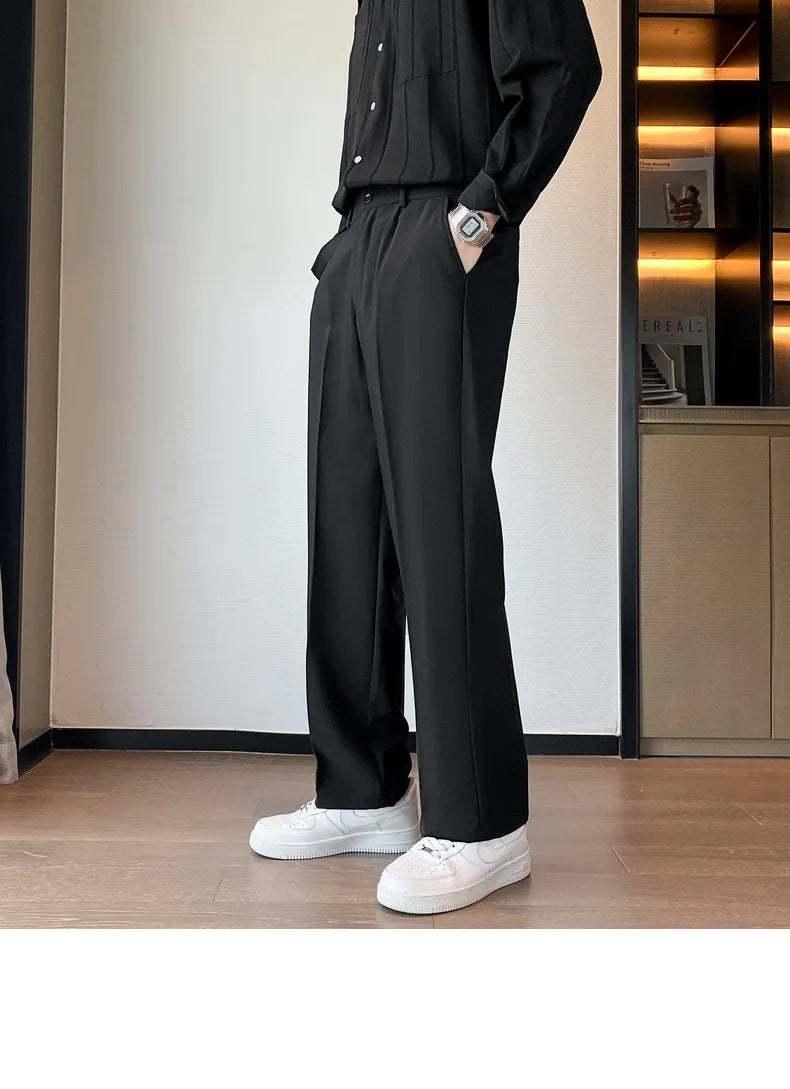 Oversized Suit Pants with Elastic Waist