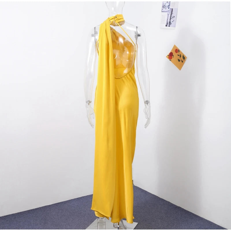 Elegant long female dress