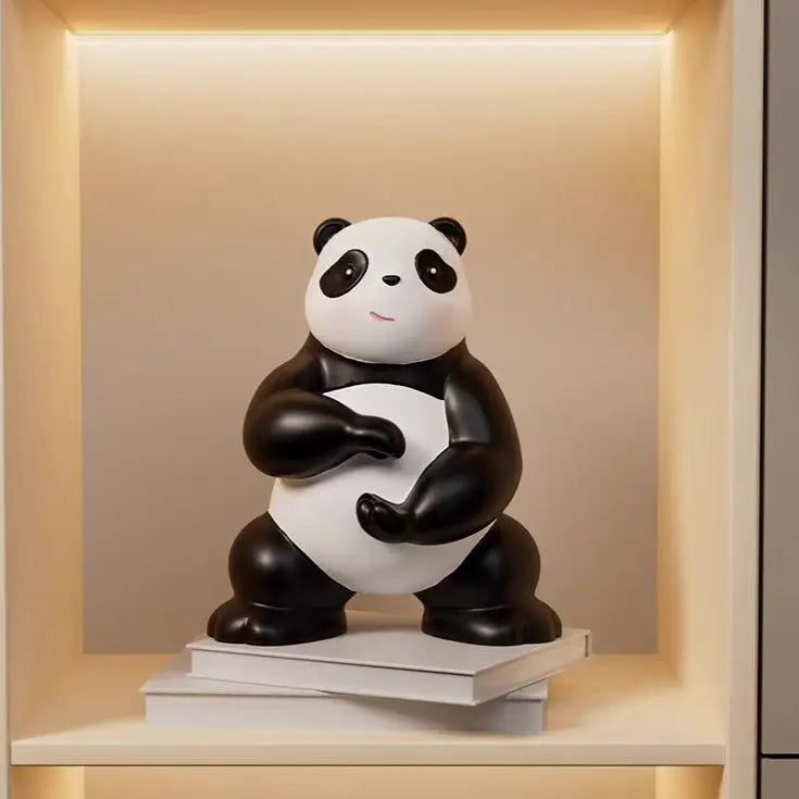 Panda in martial arts fighting stances