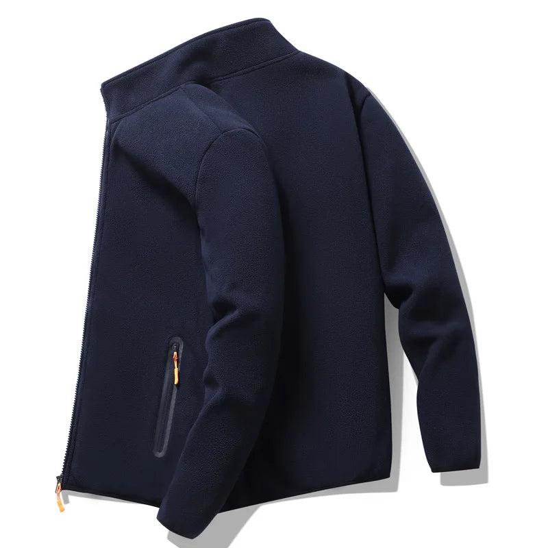 Plus Size Fashion Jacket with Zipper Pockets