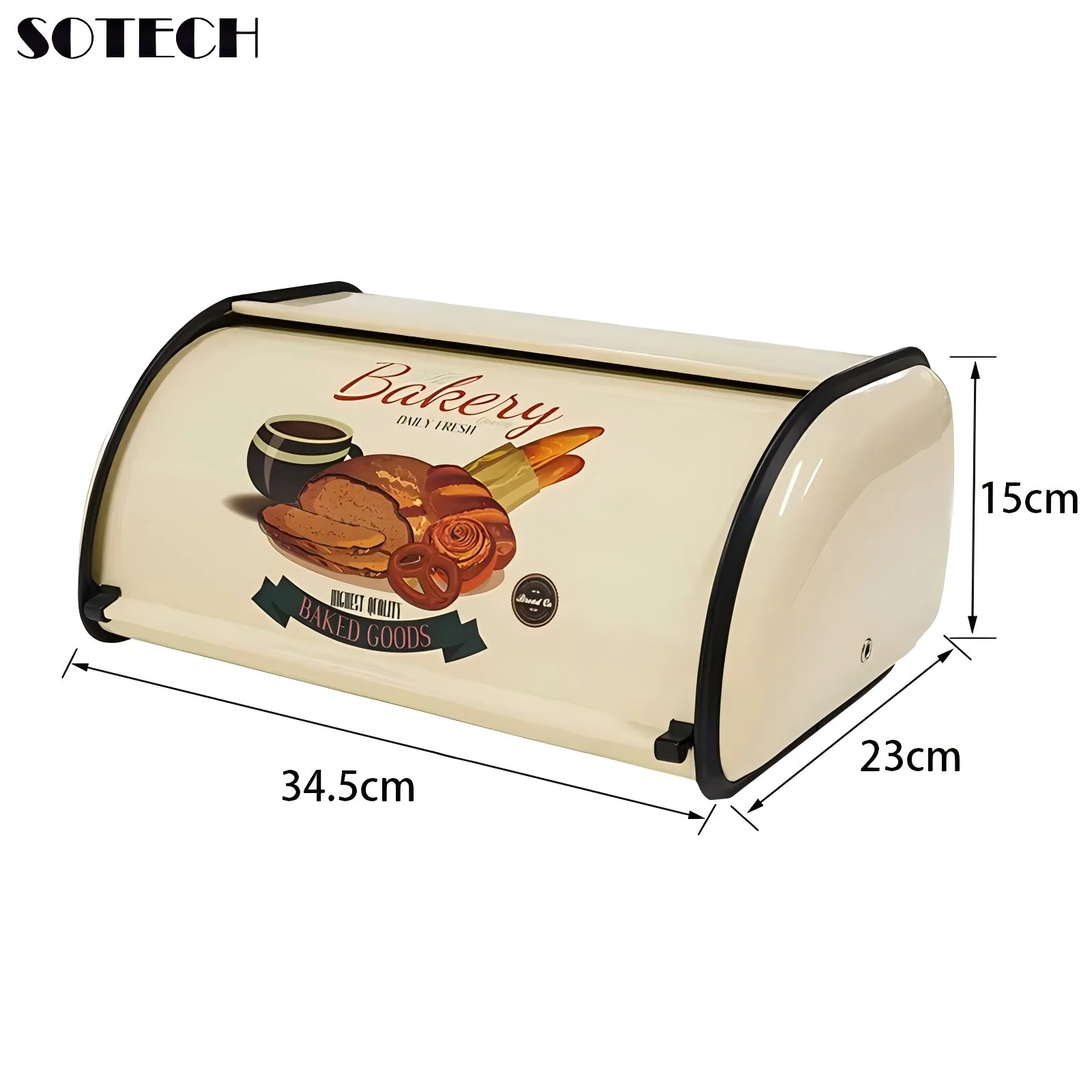 Bread Box with Clamshell Style Opening