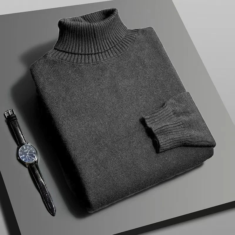 Slim Fit Turtleneck Sweater Premium Knit
