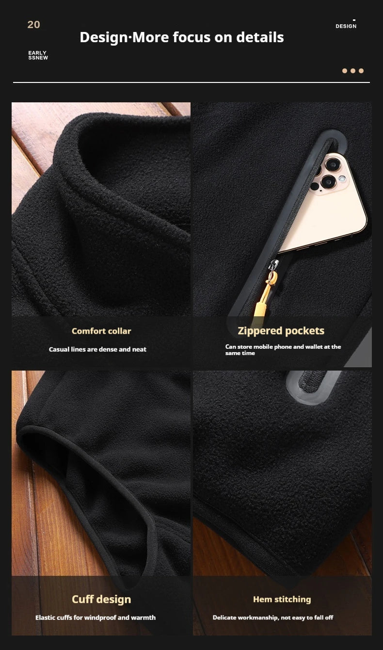 Plus Size Fashion Jacket with Zipper Pockets