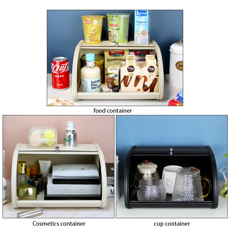 Bread Box with Clamshell Style Opening