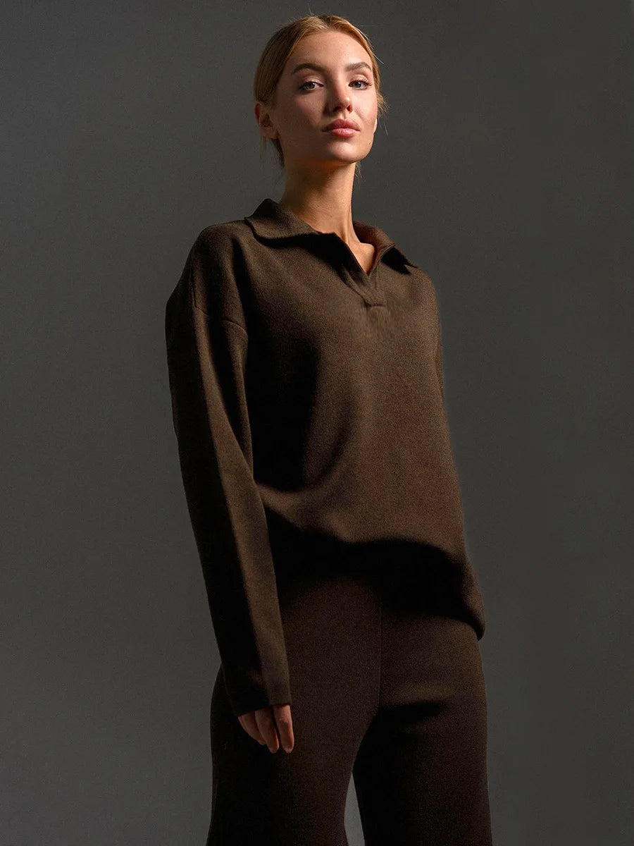 Thick Knit Winter Sweater and Pants Set