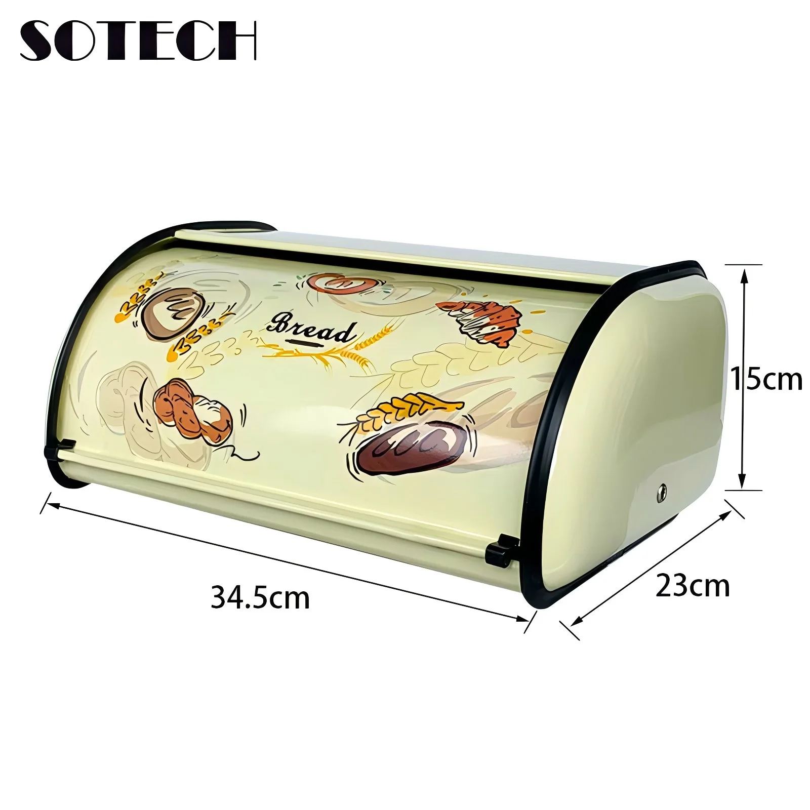 Bread Box with Clamshell Style Opening