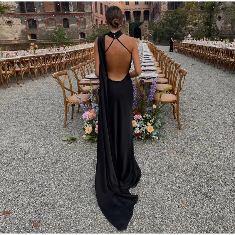 Elegant long female dress